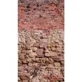 Livingwalls Fototapete Stein-Optik Rot Braun und Beige 159 x 280 cm AS-392461