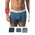 SNOCKS Boxershorts Enge Pants Herren Unterhose mit Streifen (6-St) aus Bio-Baumwolle, ohne kratzenden Zettel blau 3XL