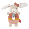 Fehn Baby Ring Greifling Hase – Kuscheltier aus Baumwolle – Babyspielzeug mit Rassel zum spielerischen Lernen – Greif Spielzeug für Babys und Kleinkinder ab 0+ Monaten