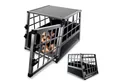 Juskys Tierreisebox Alu-Hundetransportbox in 4 versch. Größen: M, L, L-X, XL, Auto Hundebox robust und pflegeleicht, Gittertür verschließbar