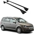 Dachträger Grundtäger für VW Touran mk1 2003-2015 75kg Metall Schwarz 2 tlg