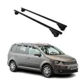 OMAC Dachträger Querträger für VW Touran I 2003-2015 – Abschließbar – Max. 75 kg – 2 Stangen Schwarz