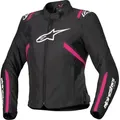 Alpinestars Stella T-SPS V2 wasserdichte Damen Motorrad Textiljacke, schwarz-pink, Größe S