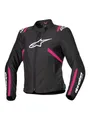 Alpinestars Stella T-SPS V2 wasserdichte Damen Motorrad Textiljacke, schwarz/pink, S