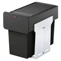 Einbaumlleimer "EcoLine Design L - Schwarz/Silber