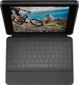 Logitech Rugged Folio - Tastatur und Foliohülle - Apple Smart connector - QWERTZ - Deutsch - Graphite - für Apple 10.2" iPad Wi-Fi, 10.9" iPad Wi-Fi