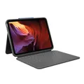 Logitech Rugged Folio, Schutzcover mit integrierter Tastatur für iPad (10. Gener