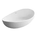 BERNSTEIN Freistehende Badewanne aus Sanitäracryl Standbadewanne Wanne mit Doppelwandiger Konstruktion 180 x 110 x 62 cm - 5 Jahre Garantie - Wave in Weiß matt, Acryl-Wanne