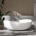 Bernstein Badewanne WAVE, (Acrylbadewannen, freistehende Wanne, Acrylwanne, Sanitäracryl, Wellen-Form, Oval), freistehende Badewanne Acryl Weiß - 180 x 110 x 62 cm - Farbe wählbar