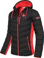 Nebulus Winterjacke MERIK Herren, warme Outdoorjacke, praktische & vielseitige Übergangs- & Winterjacke, P5150 - Herren, schwarz-rot, S