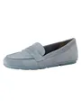 Tamaris Damen Loafer flach Leder, blau, 38 EU