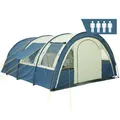 CampFeuer Zelt Multi für 4 Personen | Blau/Sand | Tunnelzelt 5000 mm Wassersäule