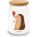 Mr. & Mrs. Panda Vorratsdose Igel Luftballon - Weiß - Geschenk, Geburtstagskind, Tiere, Vorratsdosen Keramik, Aufbewahrungsdose, Geburtstag, Vorra... - Weiß
