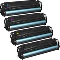 4 Kompatible Toner ersetzt HP CB540A-43A 125A Multipack KCMY
