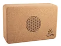 Yogablock aus Kork, klein mit Blume des Lebens und Mandala