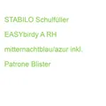 STABILO Schulfüller EASYbirdy A RH mitternachtblau/azur inkl. Patrone Blister