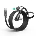 KIWI design Link-Kabel mit Ladefunktion 5M Kompatibel mit Meta Quest 3s Quest 3 Quest 2/Pro/Pico 4 Zubehör und PC/SteamVR, USB 3.0 zu USB C Link-Kabel mit 5 Gbps High-Speed für Erweitertes Gameplay