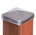 Pfostenkappe Zaunkappe Zierkappe Schutzkappe aus Edelstahl für Holzpfosten Pyramide inkl. Edelstahl-Schrauben (101x101 mm (für Pfosten 10x10 cm)) ->SCHNELLER VERSAND AUS DEUTSCHLAND <-