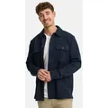 Indicode Langarmhemd Herren INNello Herrenhemd Langarm Elegantes Overshirt mit Brusttaschen blau L