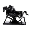 GILDE Figur Luna & Casanova - Pferdemotiv - Kunstharz - Schwarz - Höhe 27cm x Breite 34cm