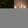 Solar Garten Fackel LED Kerze 99 cm - 4er Set - Deko Beet Stecker Wege Leuchte
