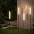LED Garten Stecker Solar Kerze 99 cm - 1er / 4er Pack - Beet Deko Wege Leuchte