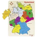 goki Lernspielzeug Einlegepuzzle Deutschland II Holzpuzzle (Set, 16-St., 1), Wo liegt welches Bundesland oder Hauptstadt? Sehr stabile Ausführung!