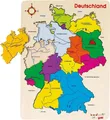 Einlegepuzzle Deutschland II 30 x 40 x 1 cm, Holz, 16 Teile, per Stück goki Goki