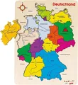Goki Einlegepuzzle Deutschland II, Puzzle Deutschland, Holz 30 x 40 x 1 cm, H...