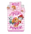 Baby Kinder Bettwäsche Wendebettwäsche Paw Patrol Skye Everest Marshall Pup Power rosa, Bezug Bettdecke 100x135 cm und Bezug Kopfkissen 40x60 cm, 100% Baumwolle