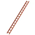 MUNK Aluminium Dachleiter 15 Sprossen rot Kaminkehrerleiter