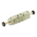 Riegler 5/3-Wegeventil, elektropneumatisch, Mitte entlüftet, G 3/8