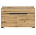 Lomadox Sitzbank CORTONA-158, Sitzbank Schuhbank Schuhschrank Garderobenbank modern grau mit Eiche
