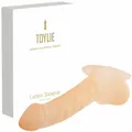 Frei Haus: Toylie Latex Penishülle Franz Semi-Transparent mit Basisplatte, 5.5cm