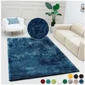 Bruno Banani Teppich Dana Teppich, besonders weich und kuschelig, Kundenliebling, rechteckig, Höhe: 30 mm, uni, Mikrofaser Teppiche, Wohnzimmer, Schlafzimmer, Esszimmer blau 200 cm x 300 cm x 30 mm