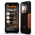 Hammer Construction 2 Thermal Ultra-Robustes Smartphone IP69 mit Thermometer und und Laser-Entfernungsmess, 8+8GB RAM, Android 14, 108mpx Starke Kamera, 6500mAh Akku mit Powerbank Funktion, 256GB/1TB