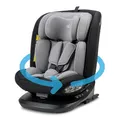 Booboo Safety Lissabon – Der flexible 360° drehbare Kindersitz (40-150 cm), sicher & mitwachsend, Reboard bis 4 Jahre, Isofix & Top-Tether, extra Komfort – Black Grey
