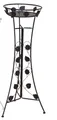Blumenständer in Schwarz, Höhe: 78 cm Blumensäule Pflanzständer Blumenregal