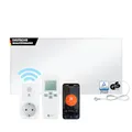 BR Bringer Infrarotheizung 1000 Watt - mit Smart Thermostat und Fernbedienung - Infrarot Elektroheizung Energiesparend - TÜV & GS - Deutsche Qualitätsmarke (weiß)