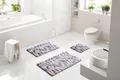 Linea Due Badematte Punto, Höhe 20 mm, rutschhemmend beschichtet, fußbodenheizungsgeeignet, Baumwolle, Polyester, rechteckig