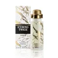 ICEBERG Twice Gold – 125 ml Eau de Toilette, Opulentes Herren Parfüm mit Holzigen und Samtigen Noten, Luxuriöse, Zylindrische Flasche mit Marmoreffekt, für Männer die ein Intensives Leben Lieben