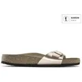 Birkenstock für Damen. 1023927 Sandalen Madrid Birko-Flor (Schmale Passform) bronze (38), Wohnung, Keine, Lässig