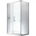 Glaszentrum Hagen - 120x90x195 cm - Hephaistos "Frost" Duschkabine Dusche Duschabtrennung - 8mm   mit Duschwanne - Transparent