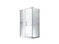 Glaszentrum Hagen Eckdusche 120x90x195 cm - Hephaistos "Frost" Duschkabine Dusche mit Duschwanne, BxT: 120x120 cm, ESG Glas