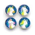 Glitzerflummis Regenbogen-Einhorn 8 Stück – Kinder Spielzeug Partyartikel