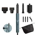 Shark FlexStyle Limited Edition Geschenkset 5-in-1 Air Styler & Haartrockner, Curler, FrizzFighter Finishing Tool, Ovalbürste, Konzentrator, Aufbewahrungstasche, Keine Hitzeschäden, Türkis HD450TLEU