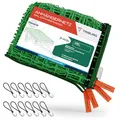 Anhängernetz 3,5x5 [DEKRA Geprüft] inkl. 12x Expander Haken - Anhänger Netz mit Eckmarkierungen und Randverstärkung inkl. 12x Gummispanner mit Haken
