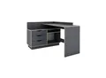 byLIVING Winkelschreibtisch BELFAST, Breite 129 cm, anthrazit/Artisan Eiche
