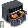 Tefal Dual Easy Fry XXL Heißluftfritteuse – Effizientes Kochen mit 11 L - Grau