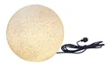 Trango 1er Set 200GB LED Kugel Granitstein-Optik Gartenkugel IP65 Kugelleuchte in 20cm Durchmesser incl. je 1x E27 LED Leuchtmittel mit je 5 Meter Kabel, Kugellampe, Gartenleuchte, Außenlampe